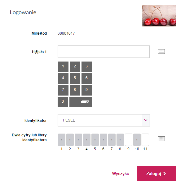 login - virtual keyboard and security image