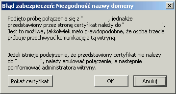 alert zabezpieczeń firefox