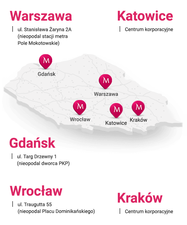 Praktyki Gdynia, Warszawa, Wrocław