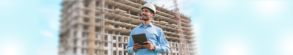 Pracujący mężczyzna.