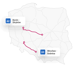 Motorway e-ticket - map