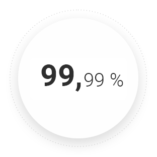 99,99 %
