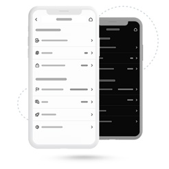 dark mode in mobile app