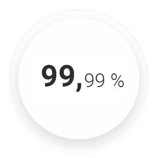 99,99 %