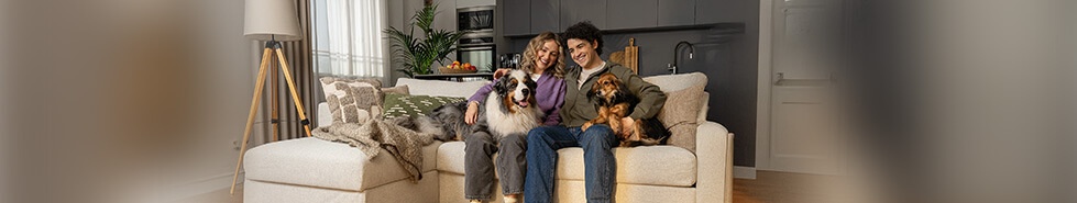 Rodzina z dwoma psami